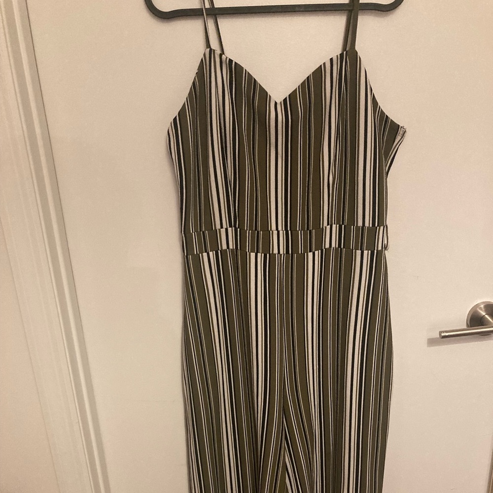 Striped Green Romper